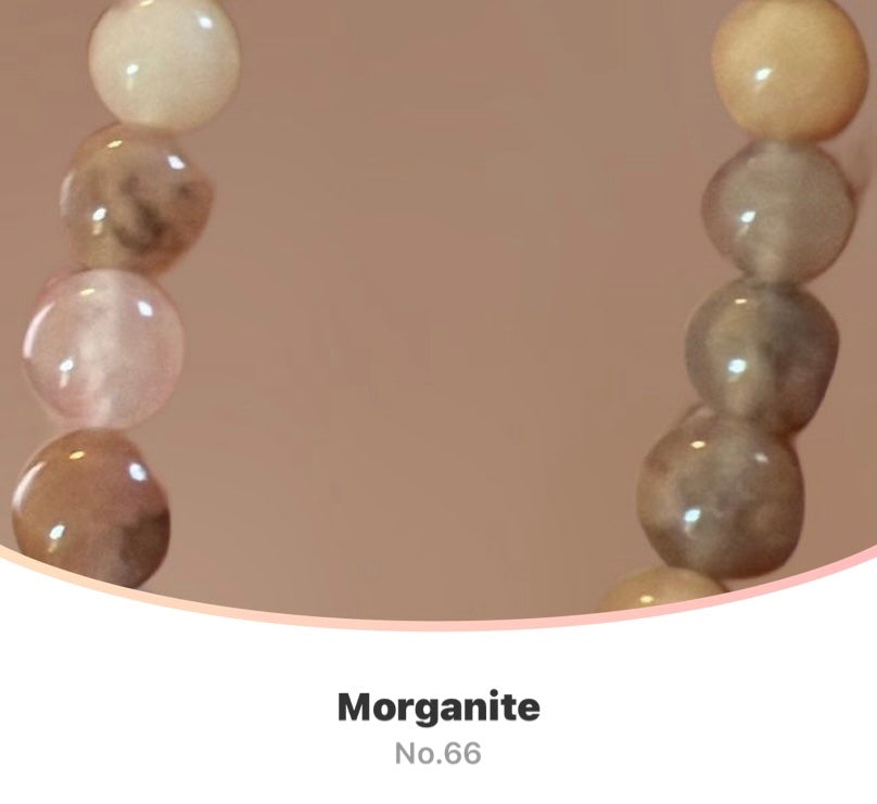 Morganite Crystal Bracelet 9.5mm bead