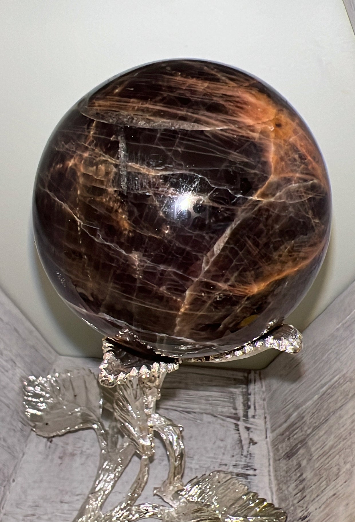 Black Moonstone Sphere (M)