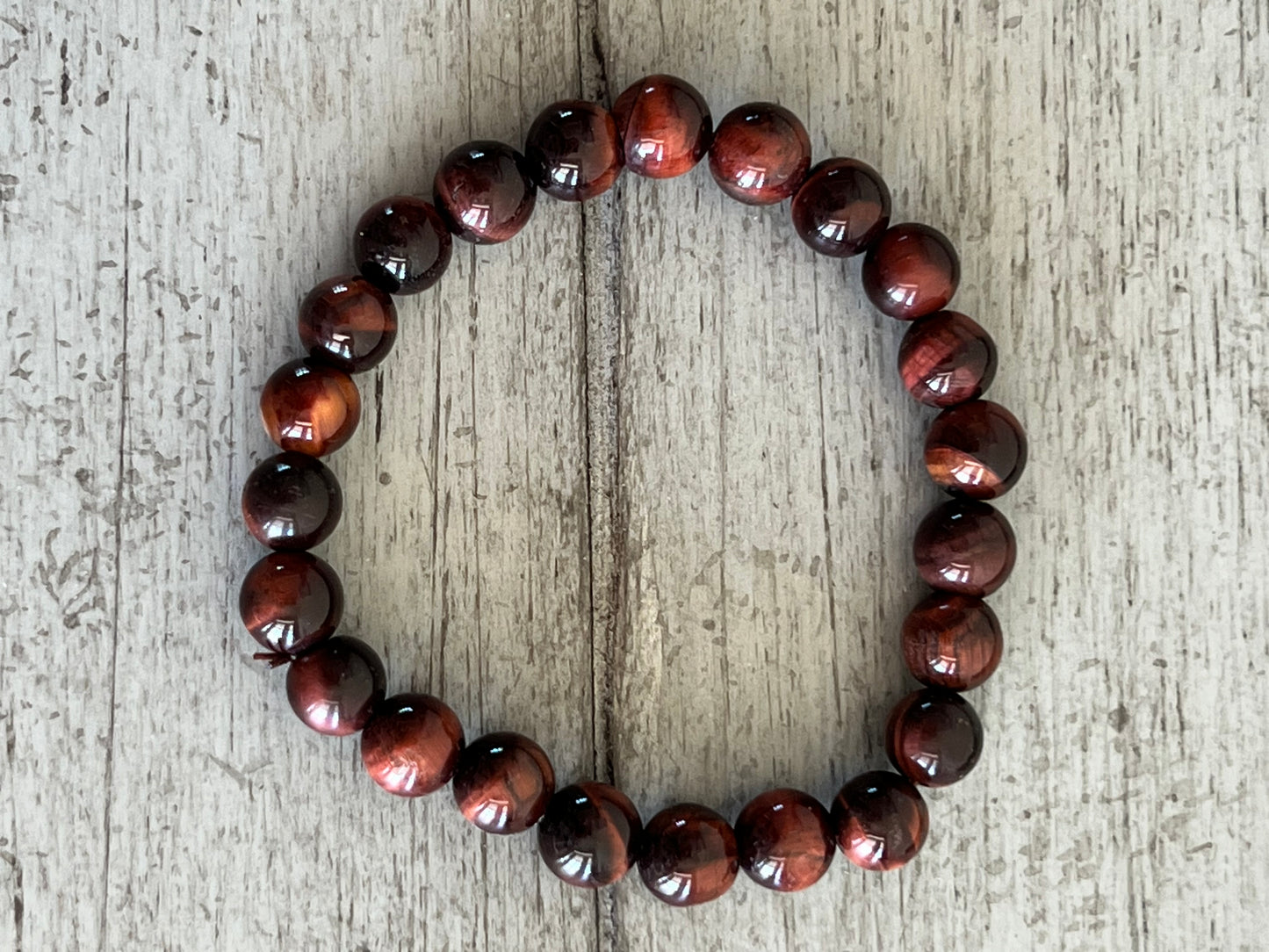 Red Tigers Eye Mineral Bracelet 10mm bead