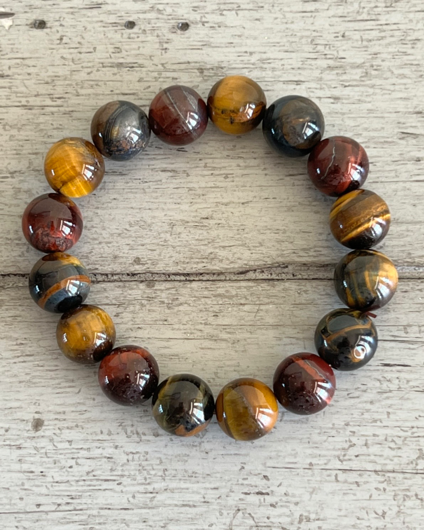 Yellow Tigers Eye Mineral Bracelet 10mm bead