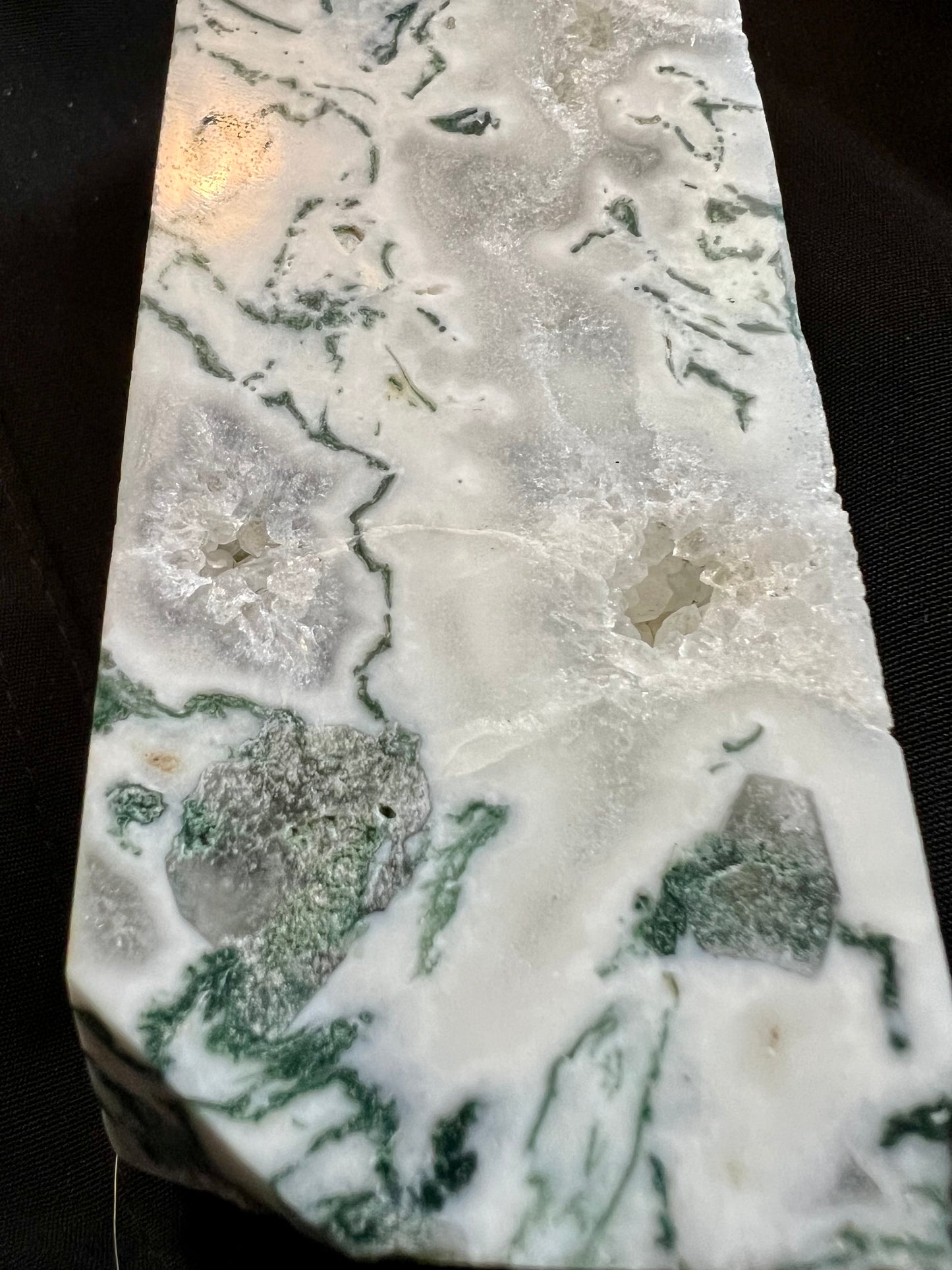 Tree Agate Druzy, Crystal Quartz Geode & Larimer