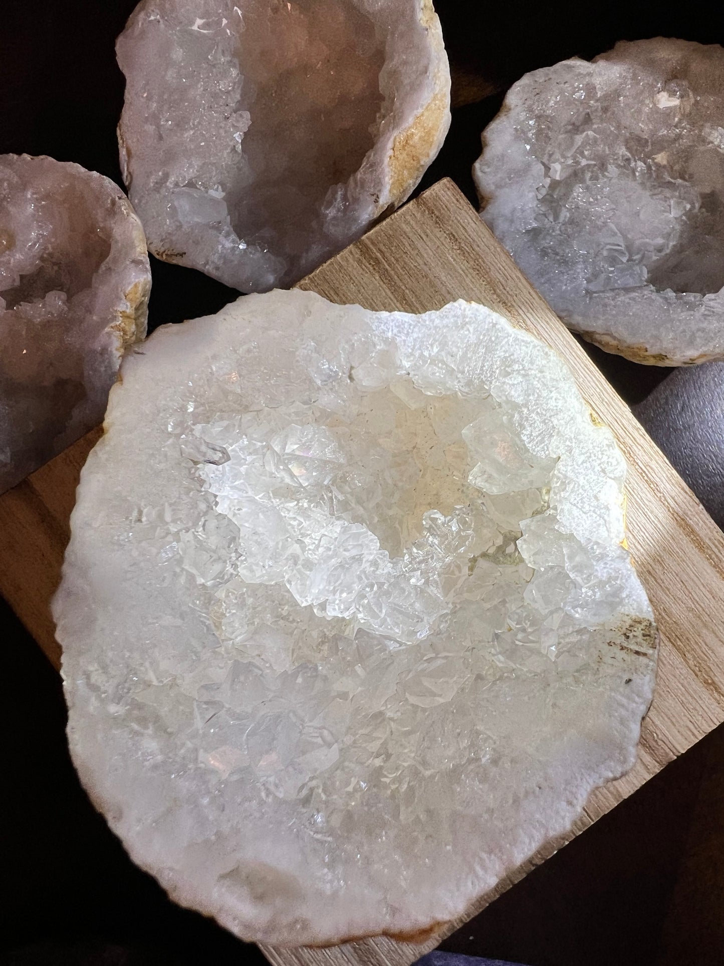 Radiant Clear Crystal Quartz Geodes