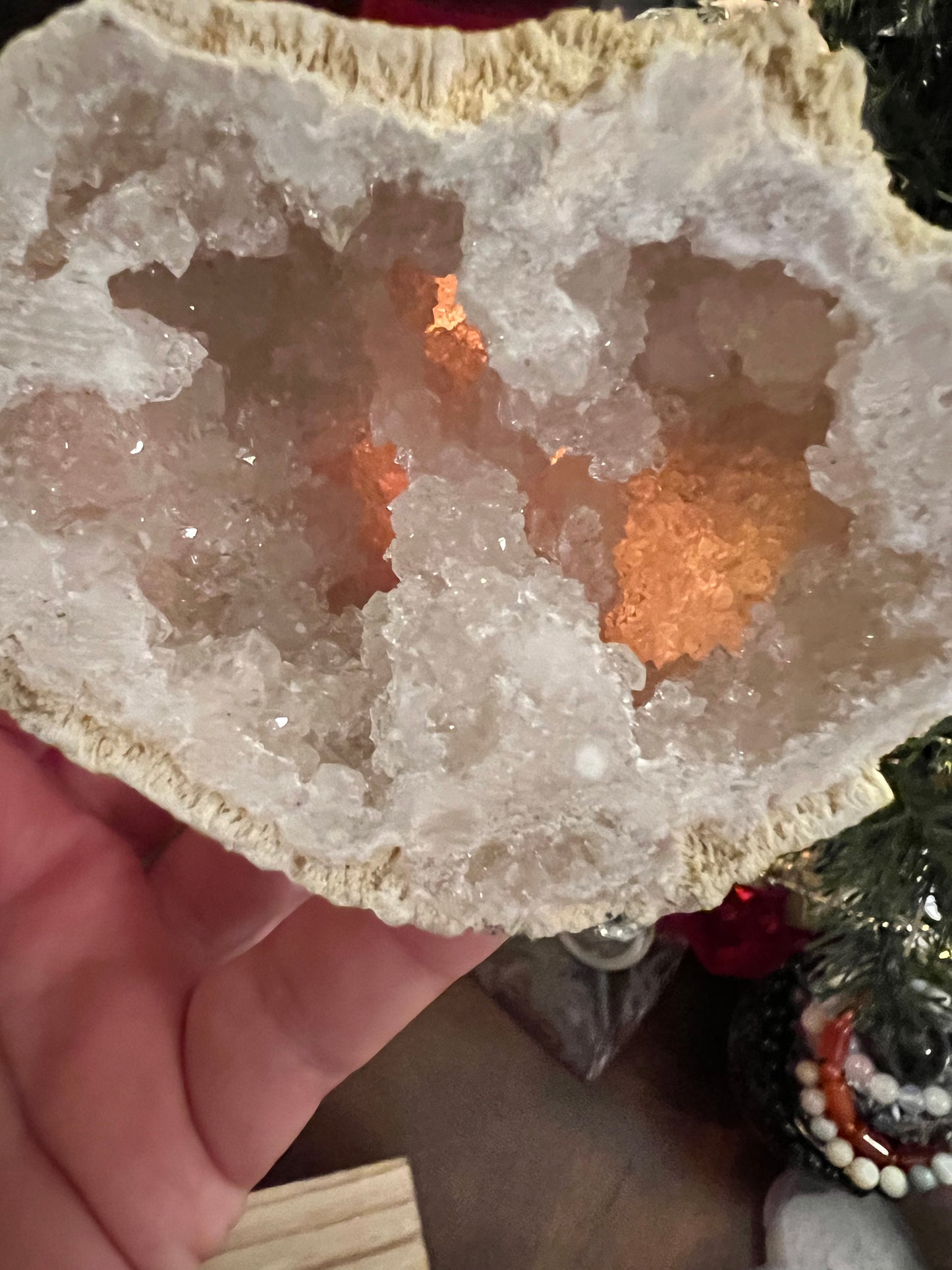 Radiant Clear Crystal Quartz Geodes High Quality 1/2