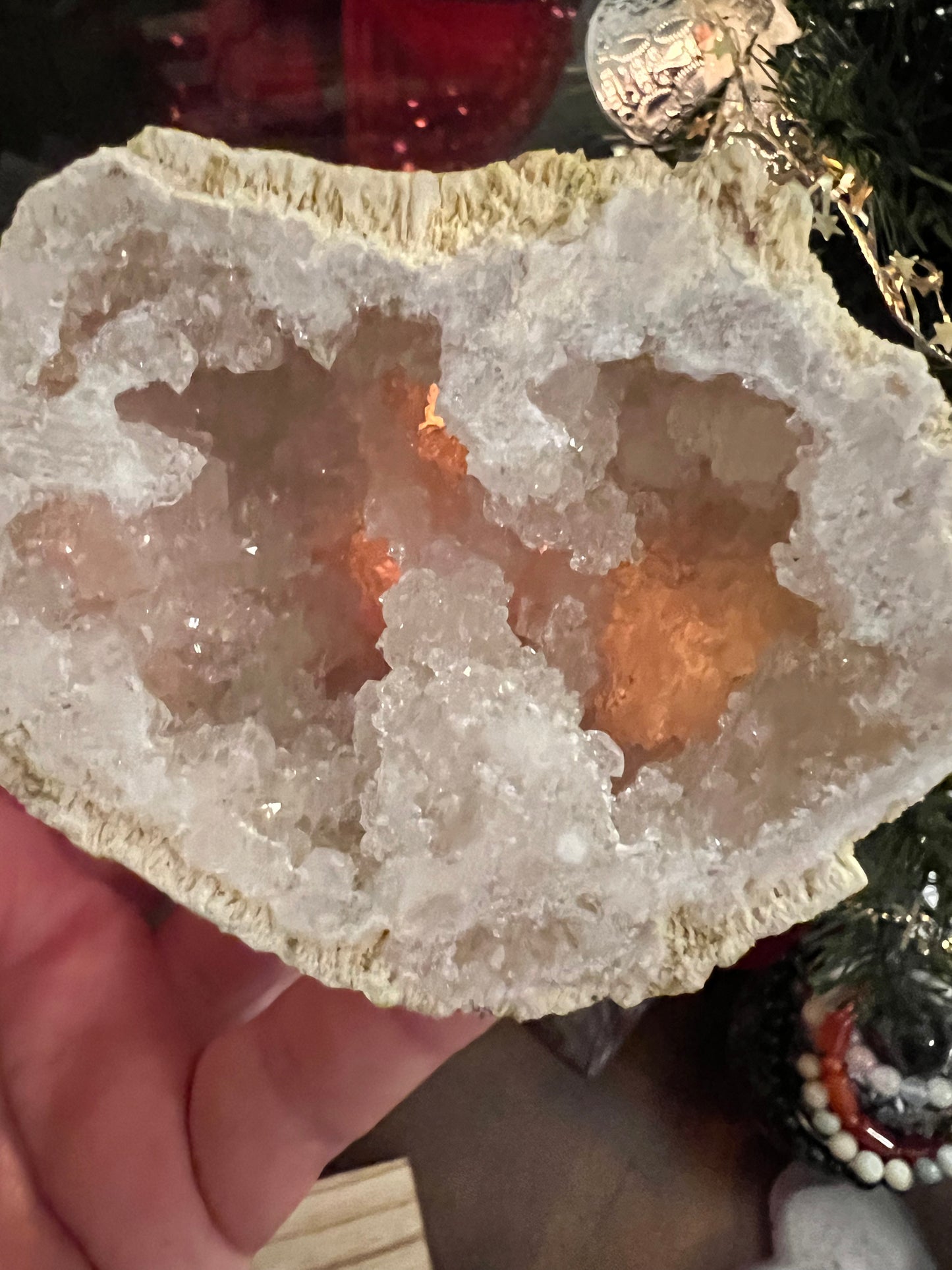 Radiant Clear Crystal Quartz Geodes High Quality 1/2