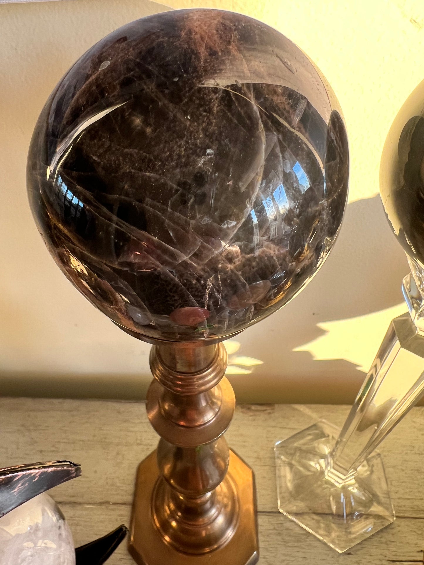 Black Moonstone Sphere (L)