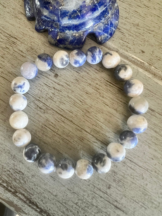 Sodalite Crystal 8mm Bracelet