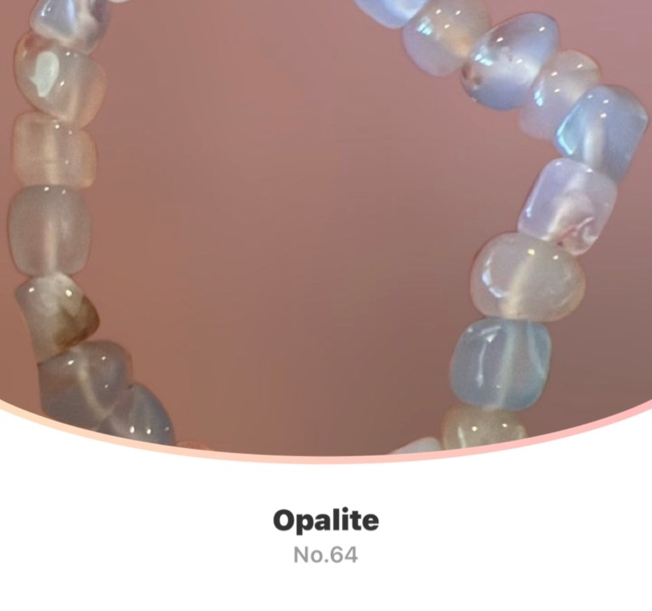 Opalite Bracelet 9mm square bead