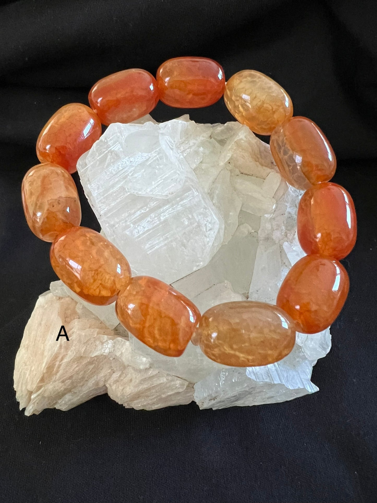 Snake Skin Agate Bracelet 13 x 18mm bead