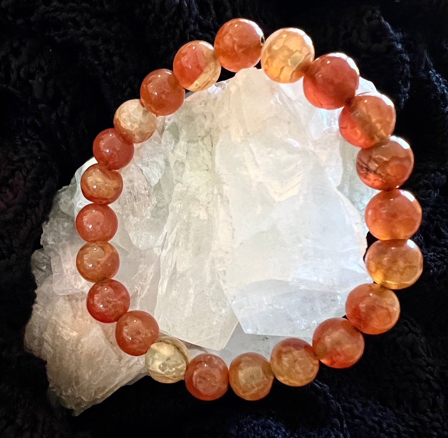 Carnelian Agate Bracelet 9mm bead