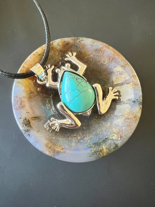 Turquoise Frog Pendant