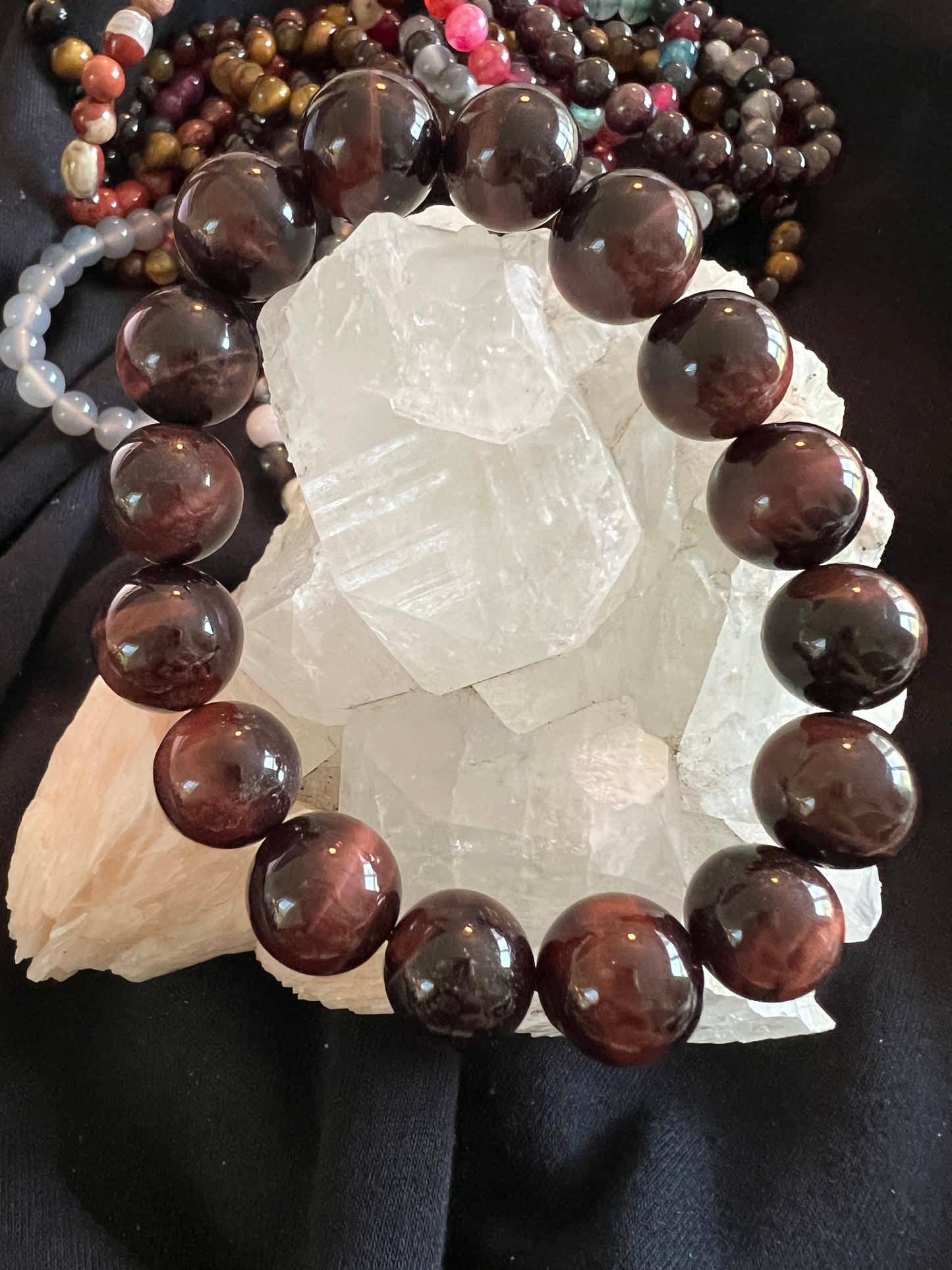 Red Tigers Eye Mineral Bracelet 10mm bead