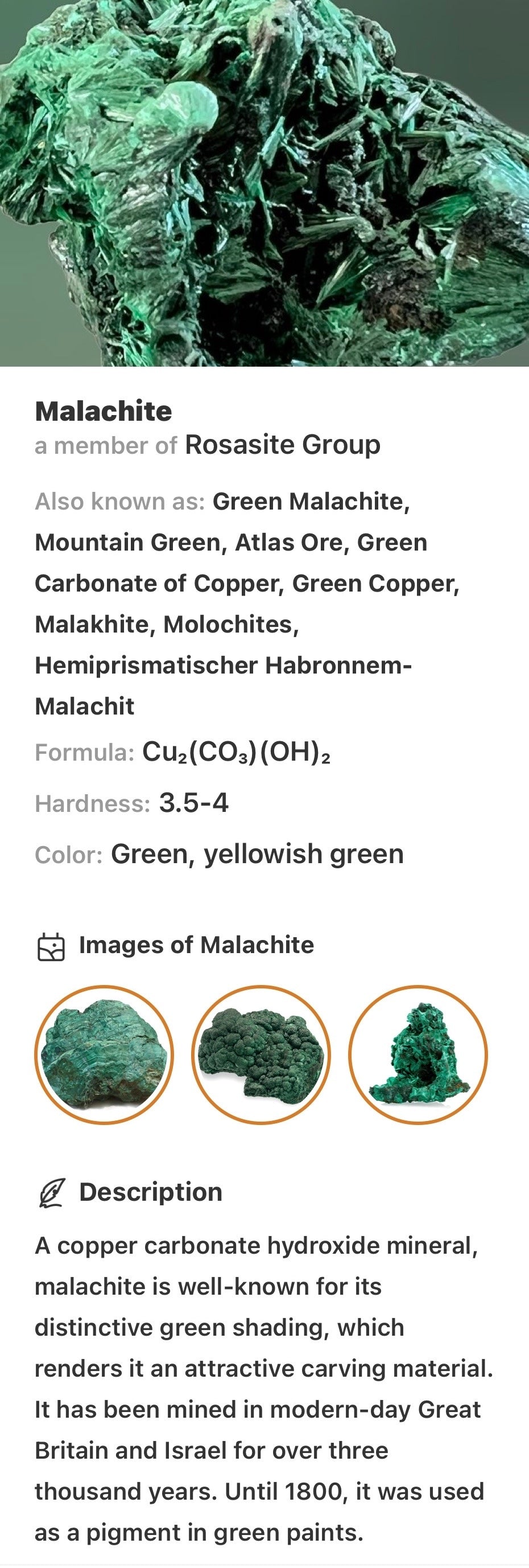 Malachite Specimen A