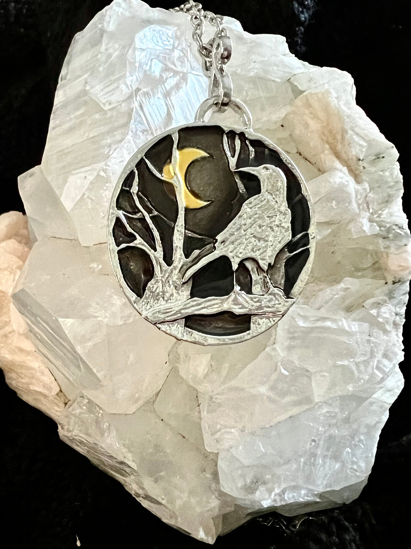 Raven Moon Pendant