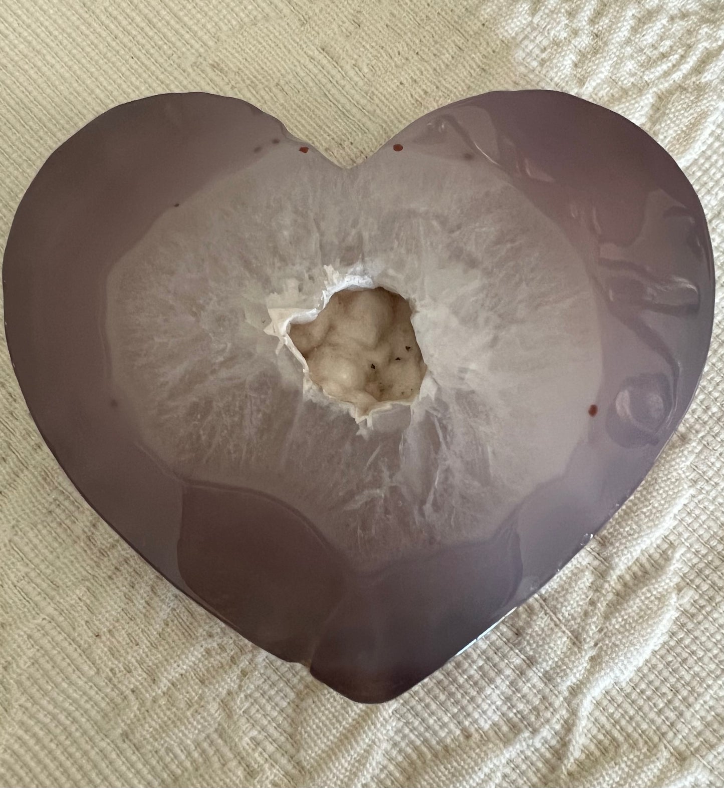 Agate Druzy Heart Slab A