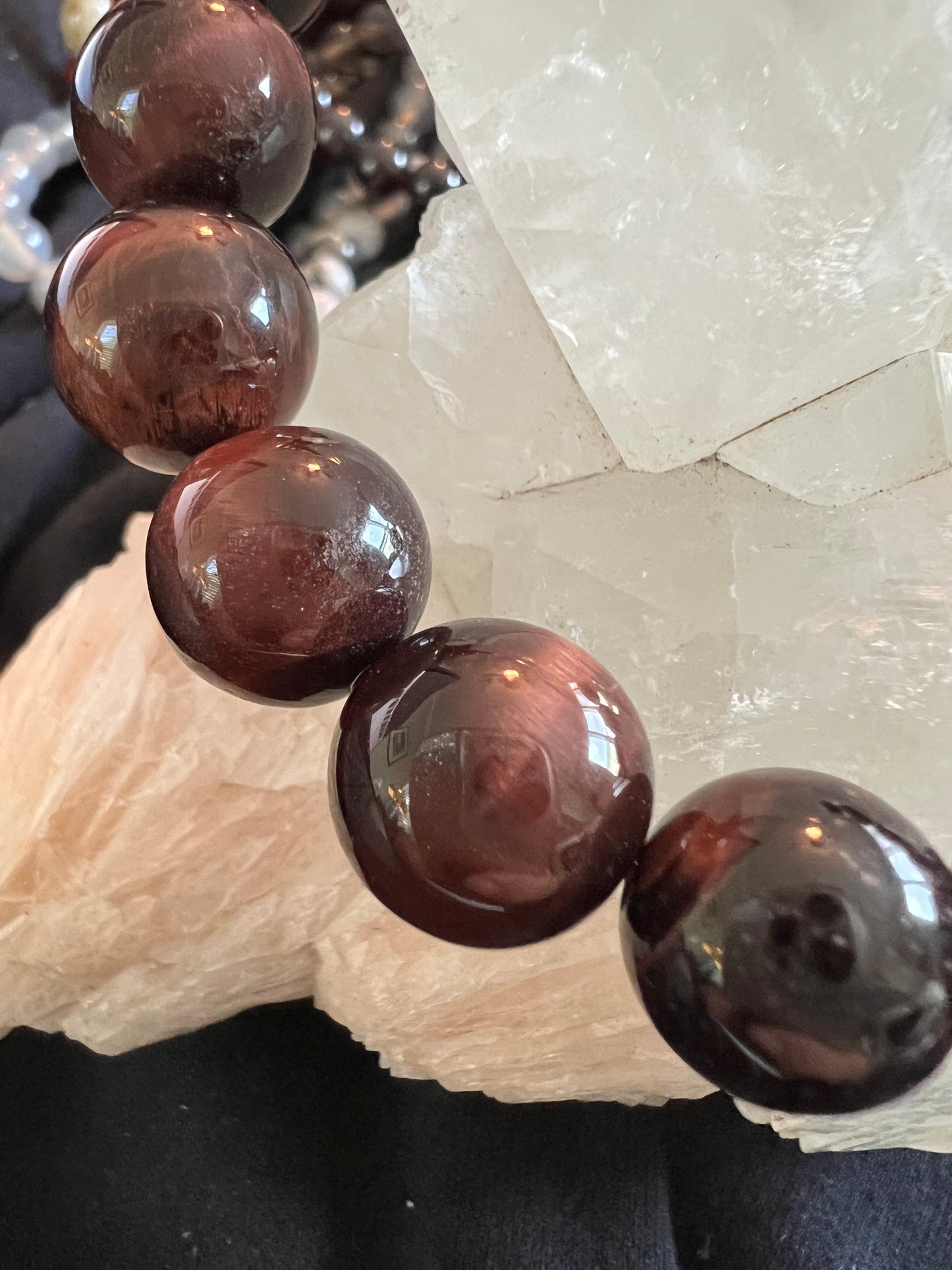 Red Tigers Eye Mineral Bracelet 10mm bead