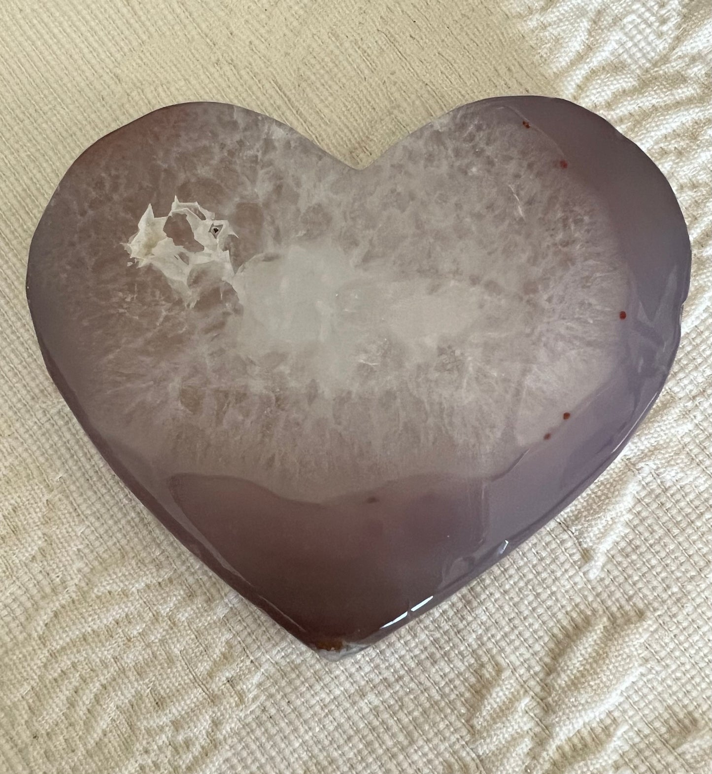 Agate Druzy Heart Slab A