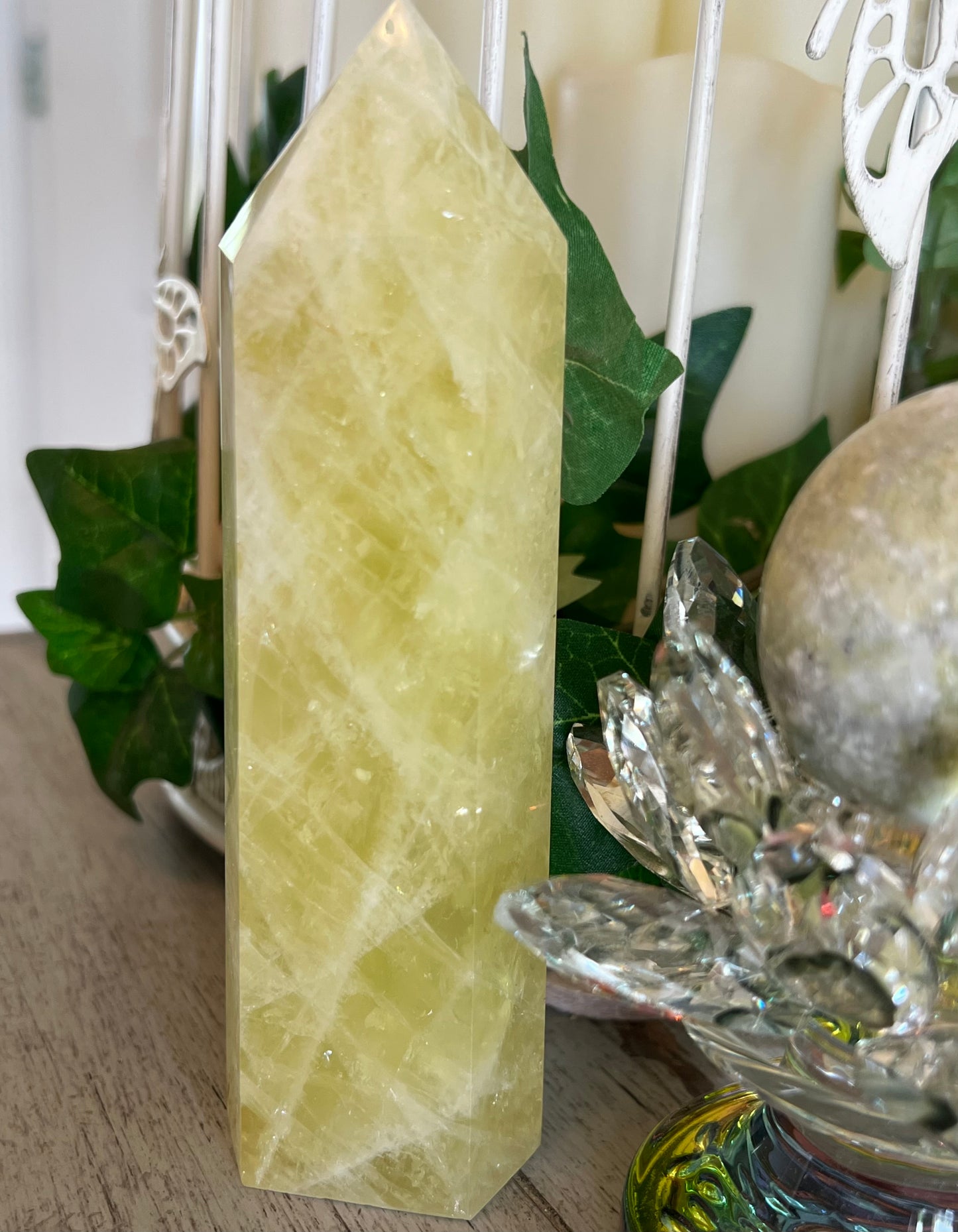 Lemon Calcite & Serpentine Set